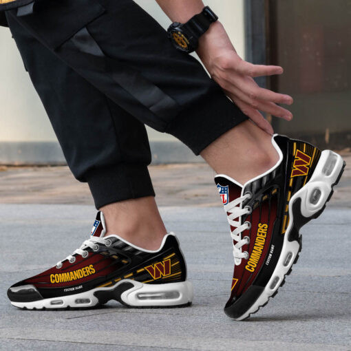 personalized washington commandersblack and team color stripes black tn air max shoes air cushion sneakers 4989 c7i47