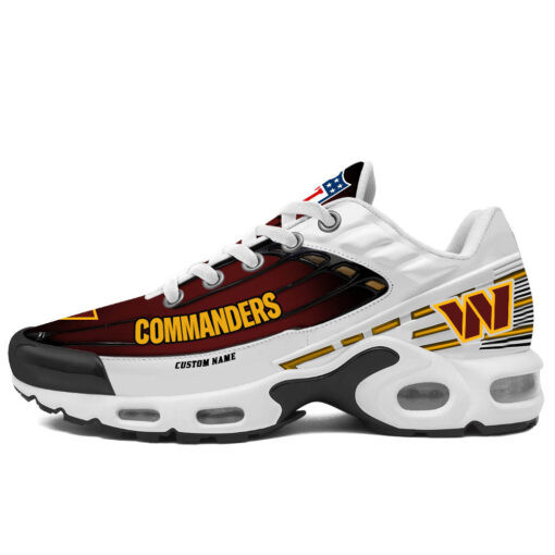 Personalized Washington CommandersBlack And Team Color Stripes White TN Air Max Shoes Air Cushion Sneakers