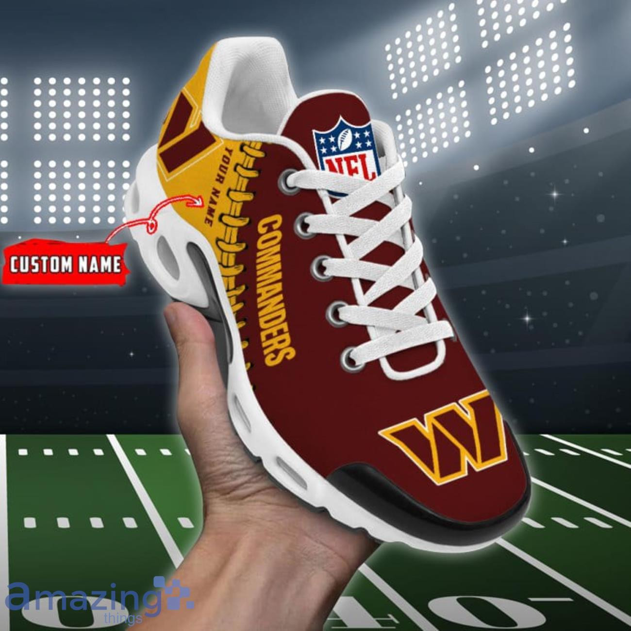 personalized washington commandersteam logo rugby ball pattern tn air max shoes air cushion sneakers 8826 hrgoy
