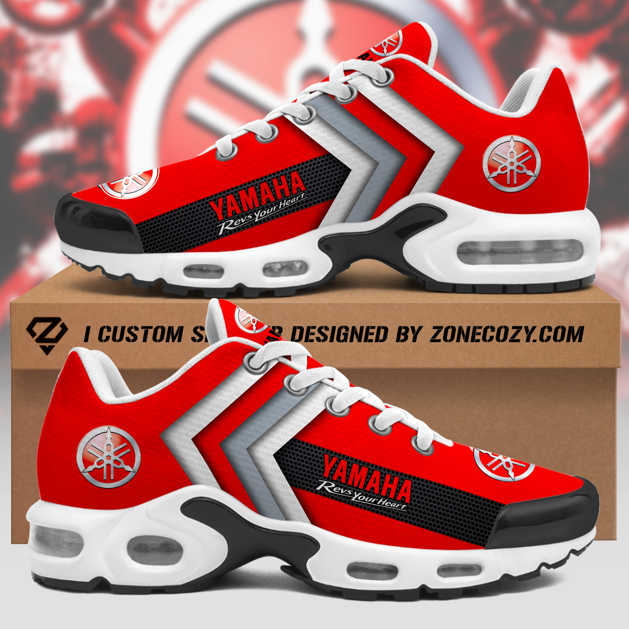 personalized yamaha air cushion sneaker s050402 8745 fu2sa