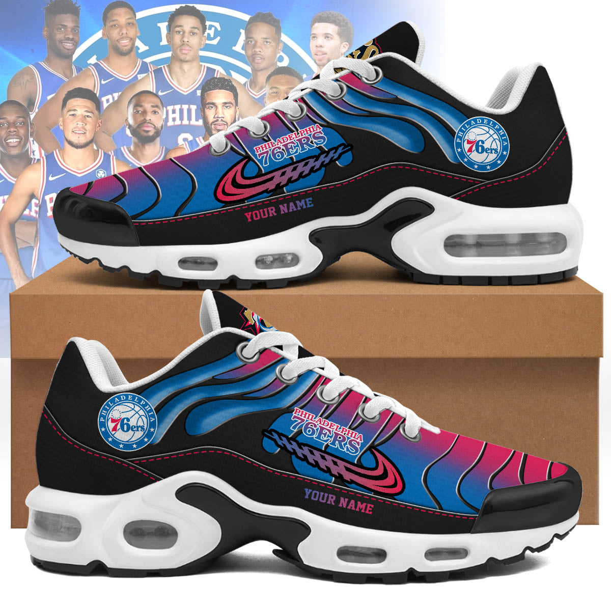 Philadelphia 76ers Personalized Air Max Shoes