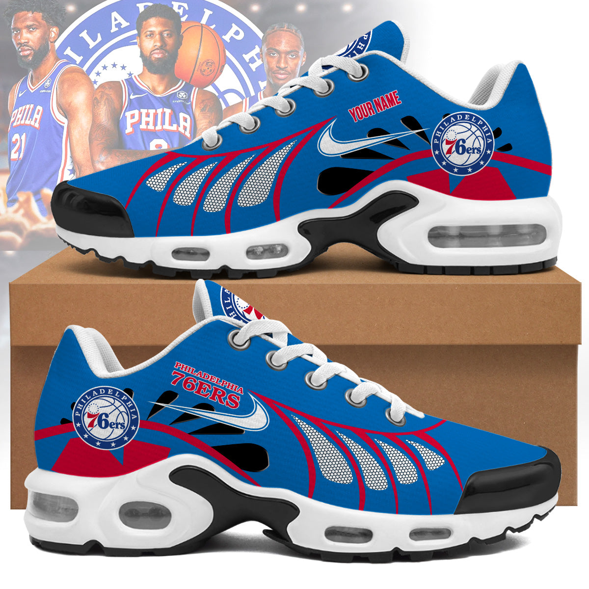 Philadelphia 76ers Personalized Air Max Shoes 