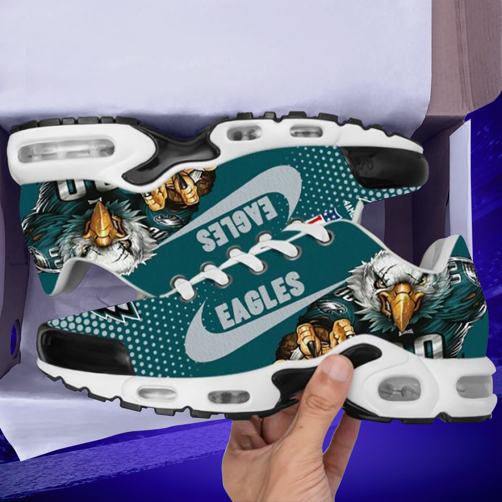 Philadelphia Eagles Dot Pattern Custom Name Air Max Shoes Air Cushion Sneakers