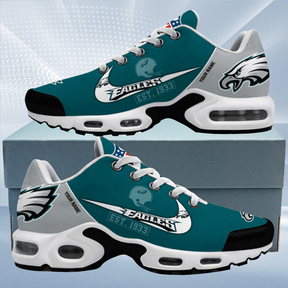 philadelphia eagles est. custom name air max shoes air cushion sneakers 6169 tjywz