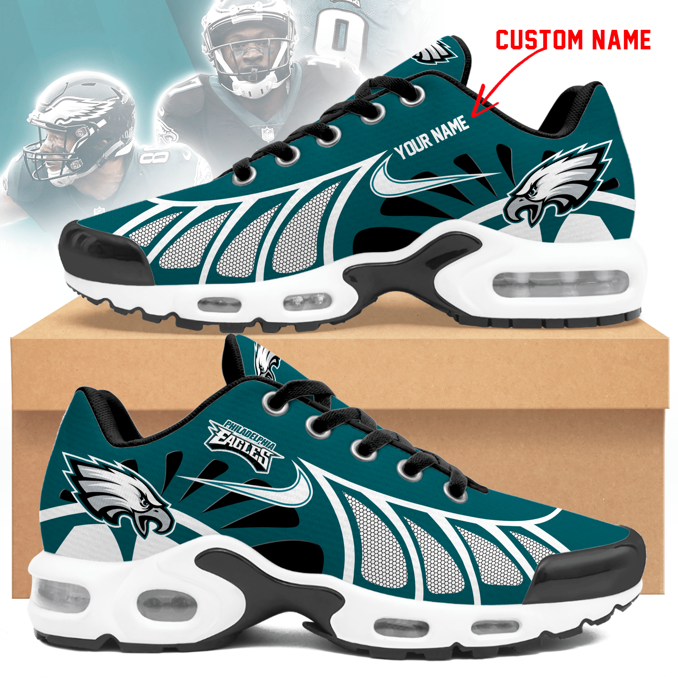 Philadelphia Eagles  Personalized Air Max Shoes TD 050625