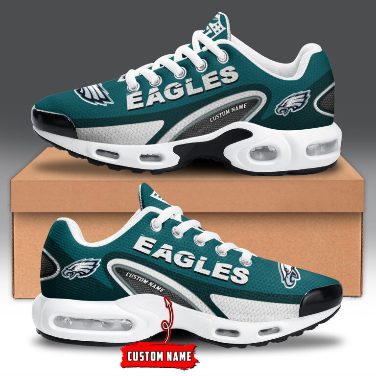 philadelphia eagles personalized name team logo mix colors oval line tn air max shoes air cushion sneakers 2590 n6peh