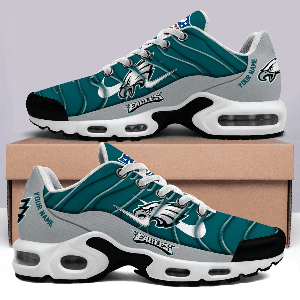 Philadelphia Eagles Personalized Name Team Mix Colors V4 TN Shoes Air Cushion Sneakers