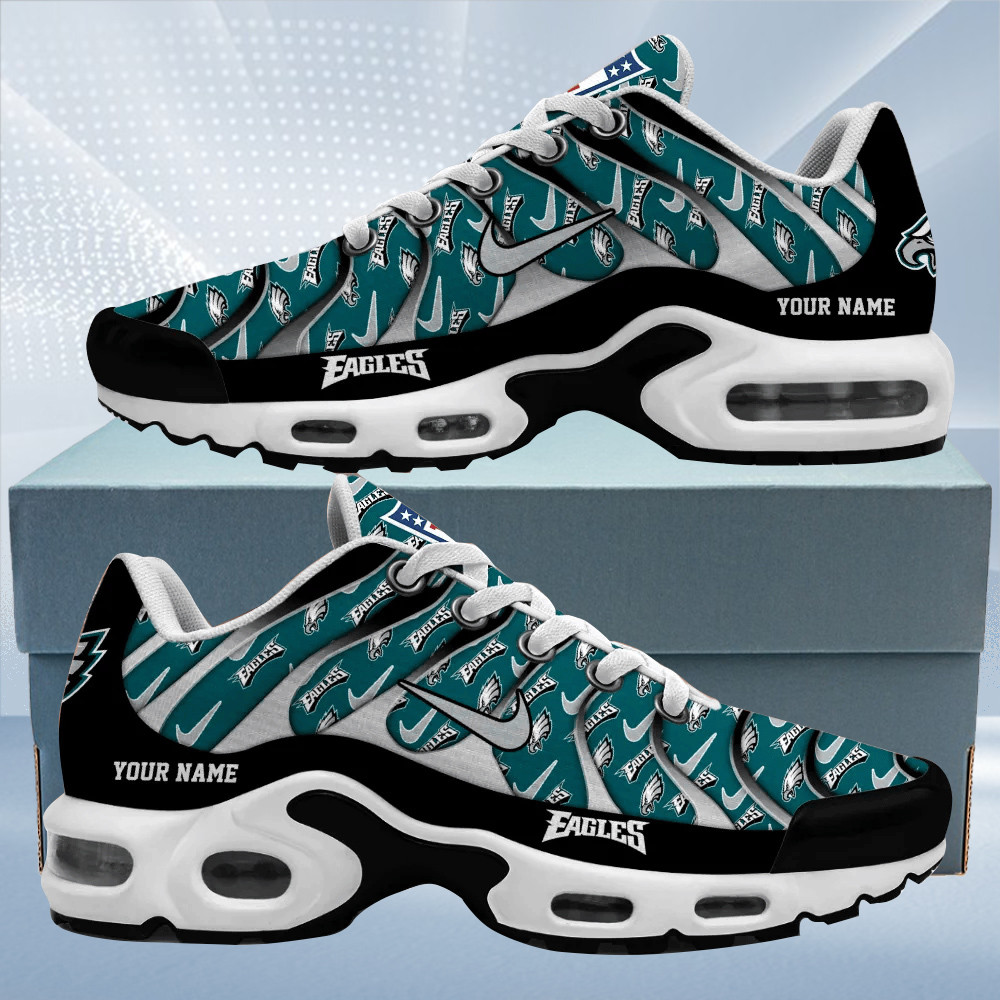 Philadelphia Eagles Personalized Name Team Mix Colors V5 TN Air Max Shoes Air Cushion Sneakers
