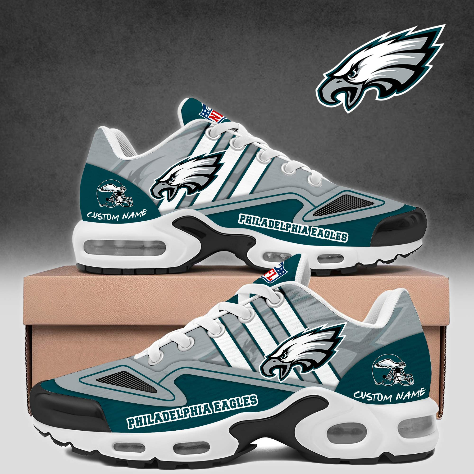 philadelphia eagles tn air max plus shoes sneakers for men and women 6410 vp0tl