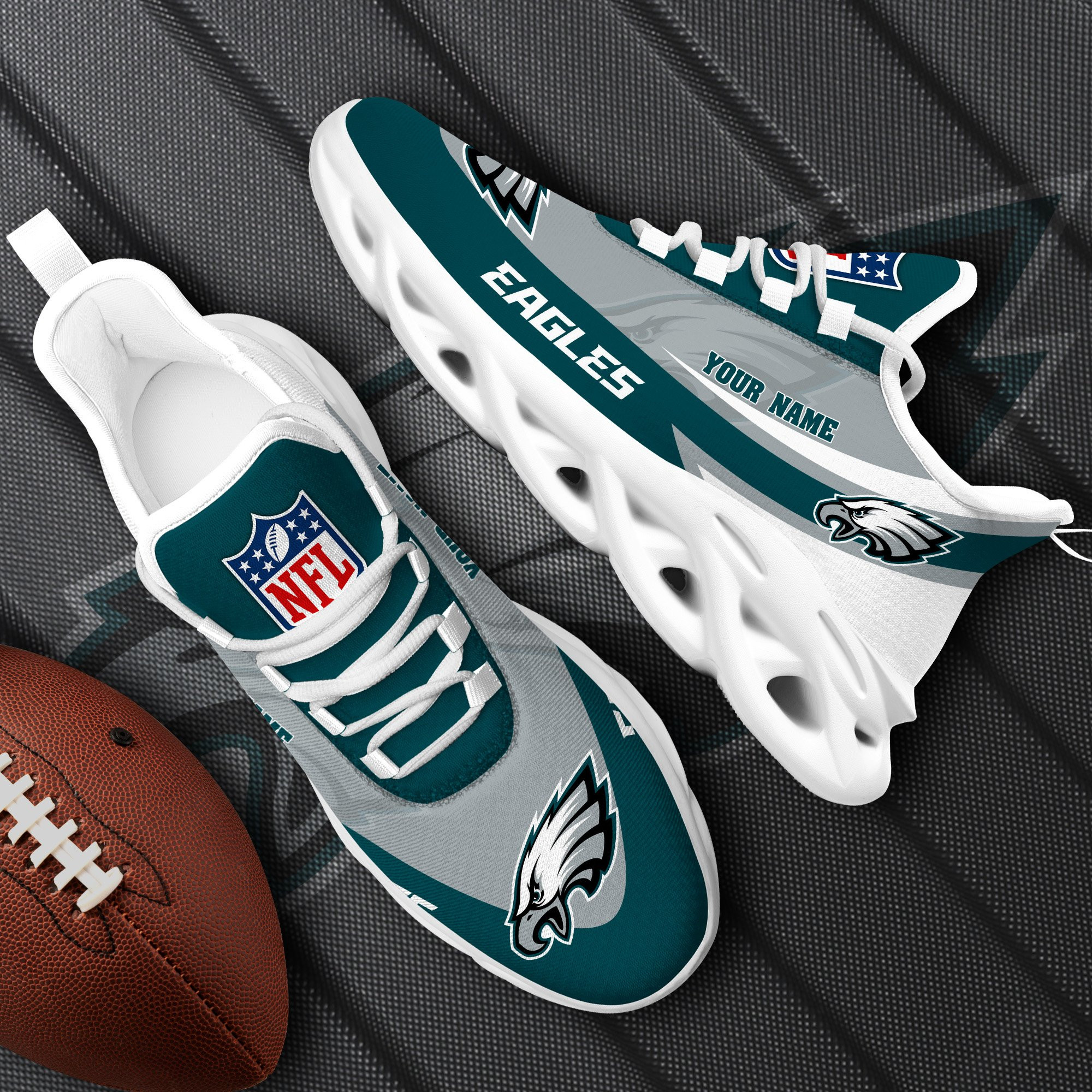 Philadelphia Eagles White Max Soul Shoes 2026 Versions Custom Your Name, Sports Gift For Fan, Sport Gifts PH410