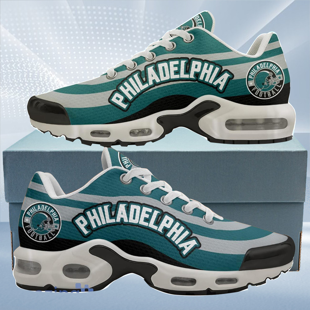 Philadelphia EaglesFootball Team Logo Colors Waves TN Air Max Shoes Air Cushion Sneakers