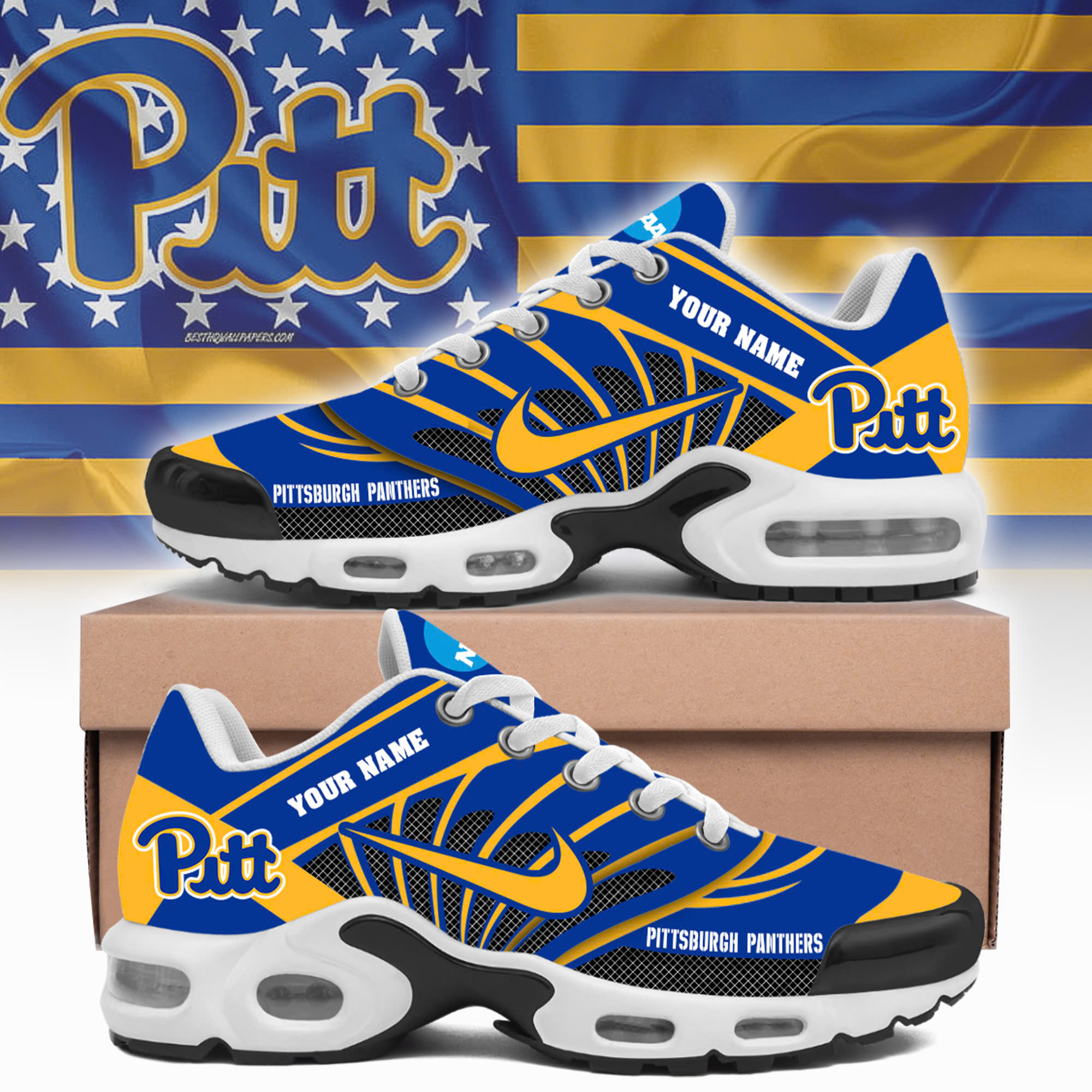 pittsburgh panthers tn air max plus shoes sneakers for men and women 2323 0cant