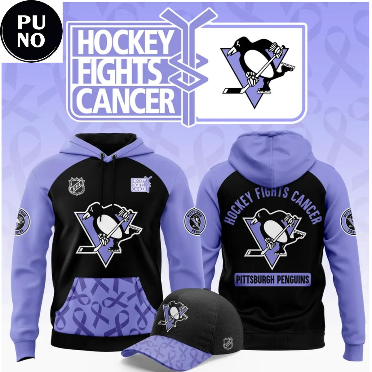 Pittsburgh Penguins Hockey Fights Cancer 2026 Hoodie 