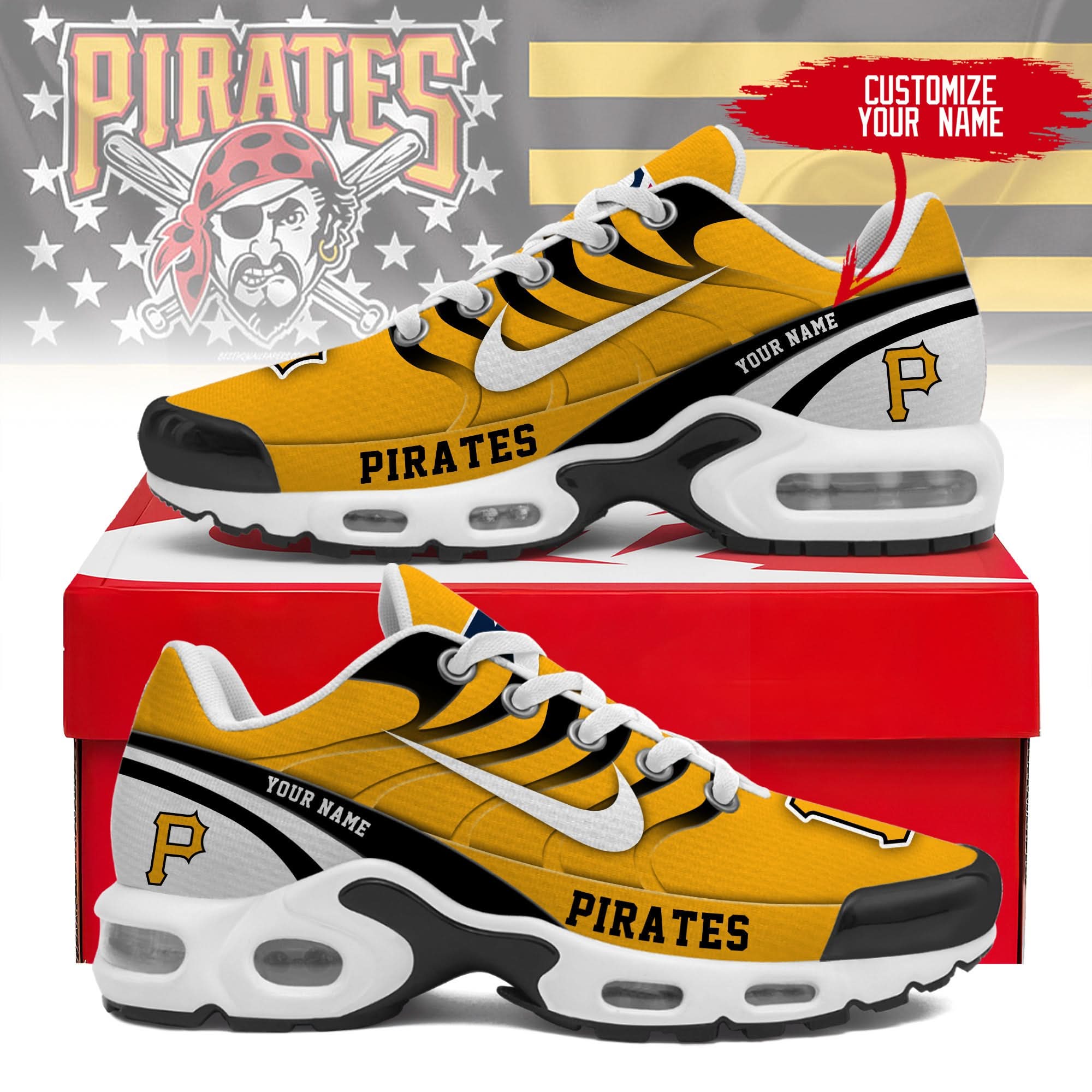 Pittsburgh Pirates Personalized Air Max Shoes 300525