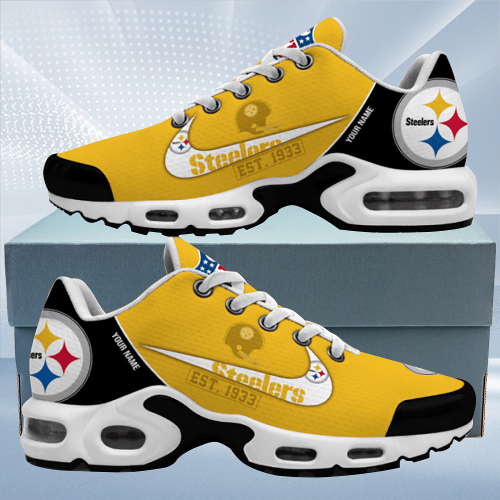 Pittsburgh Steelers Est. Custom Name Air Max Shoes Air Cushion Sneakers