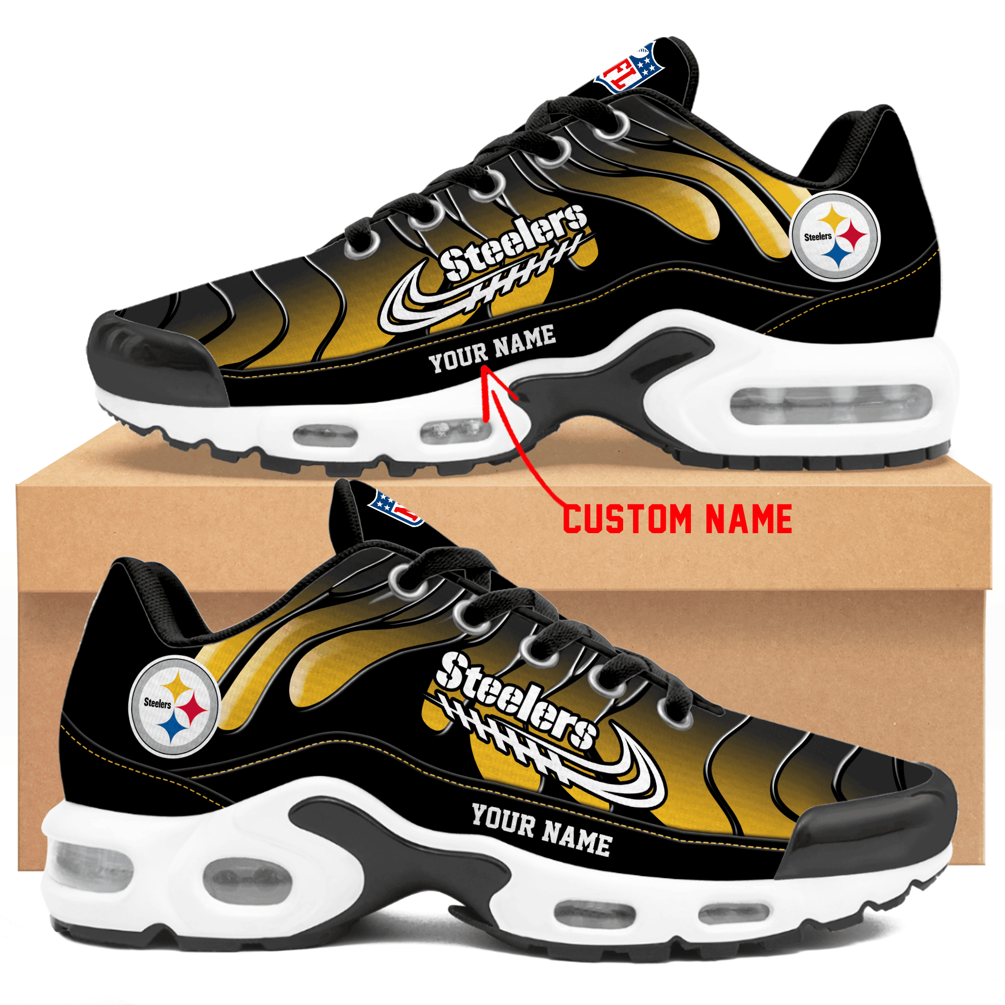 Pittsburgh Steelers  Personalized Air Max Shoes TD