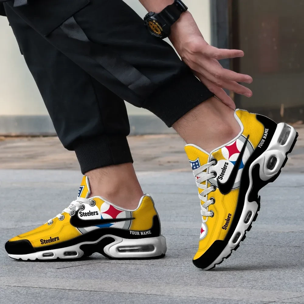 Pittsburgh Steelers Personalized Name Team Mix Colors V1 TN Air Max Shoes Air Cushion Sneakers