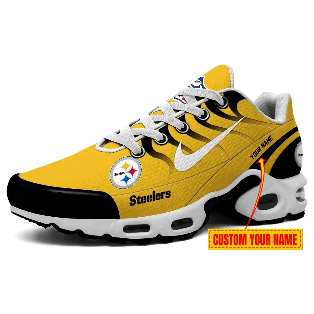 Pittsburgh Steelers Personalized Name Team Mix Colors V3 TN Air Max Shoes Air Cushion Sneakers