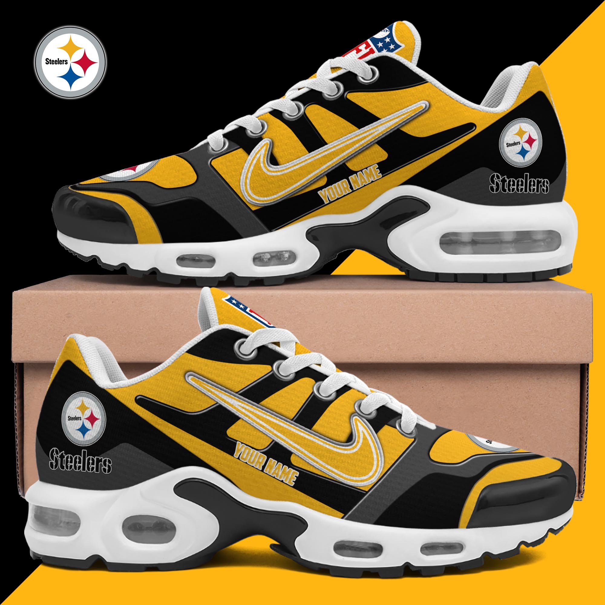Pittsburgh Steelers TN Shoes Custom Your Name 