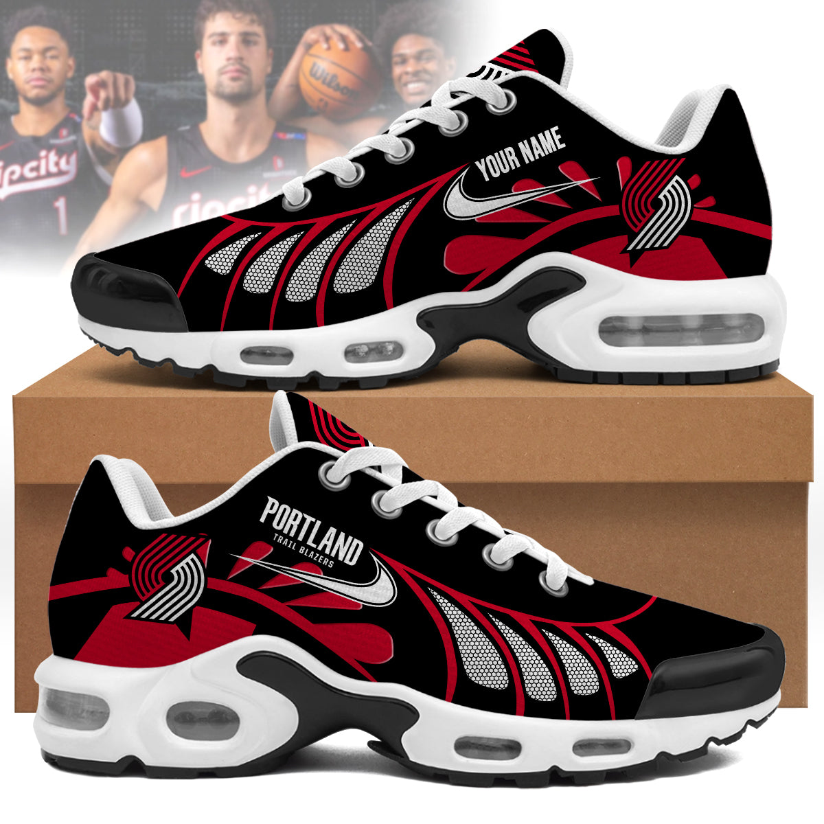 Portland Trail Blazers Personalized Air Max Shoes 