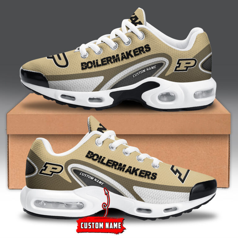 Purdue Boilermakers Personalized Name Team Logo Mix Colors Oval Line TN Air Max Shoes Air Cushion Sneakers