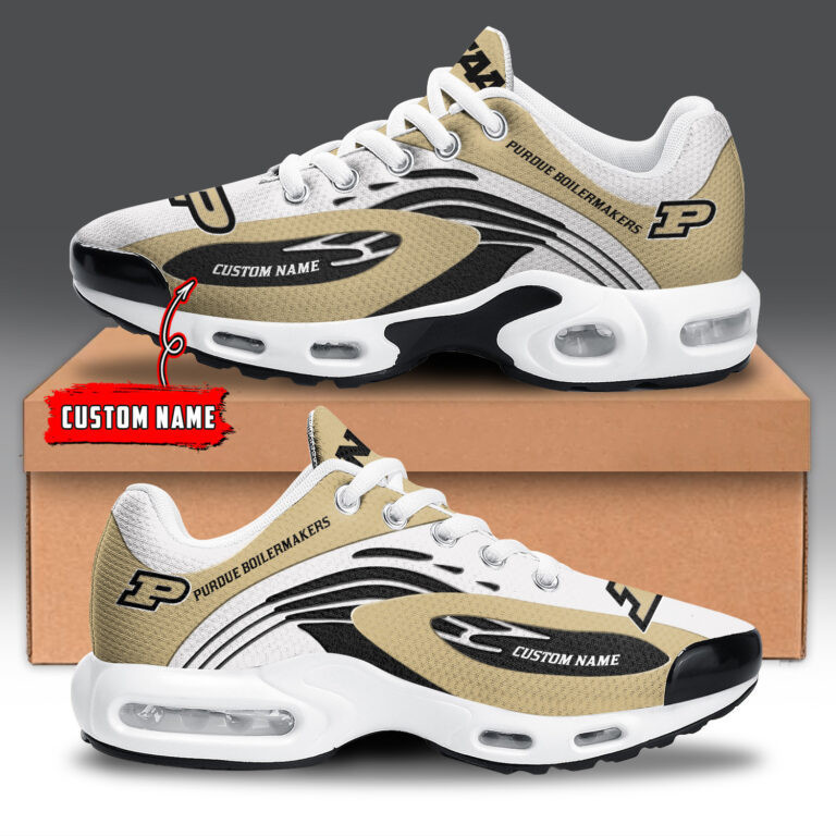 Purdue Boilermakers Personalized Name Team Logo Mix Colors Wave Line TN Shoes Air Cushion Sneakers