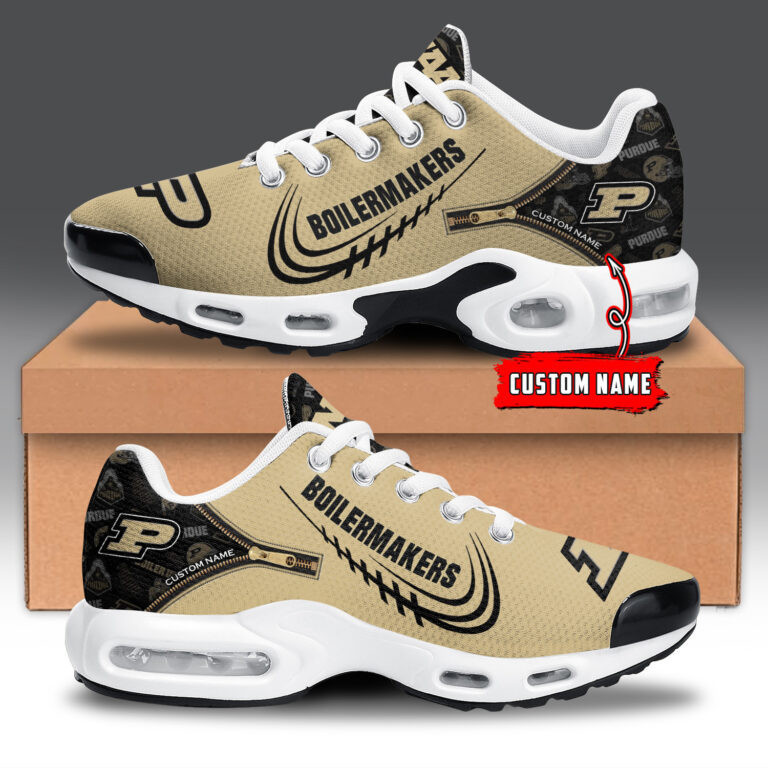 Purdue Boilermakers Personalized Name Team Logo Mix Colors Zipped Line TN Shoes Air Cushion Sneakers