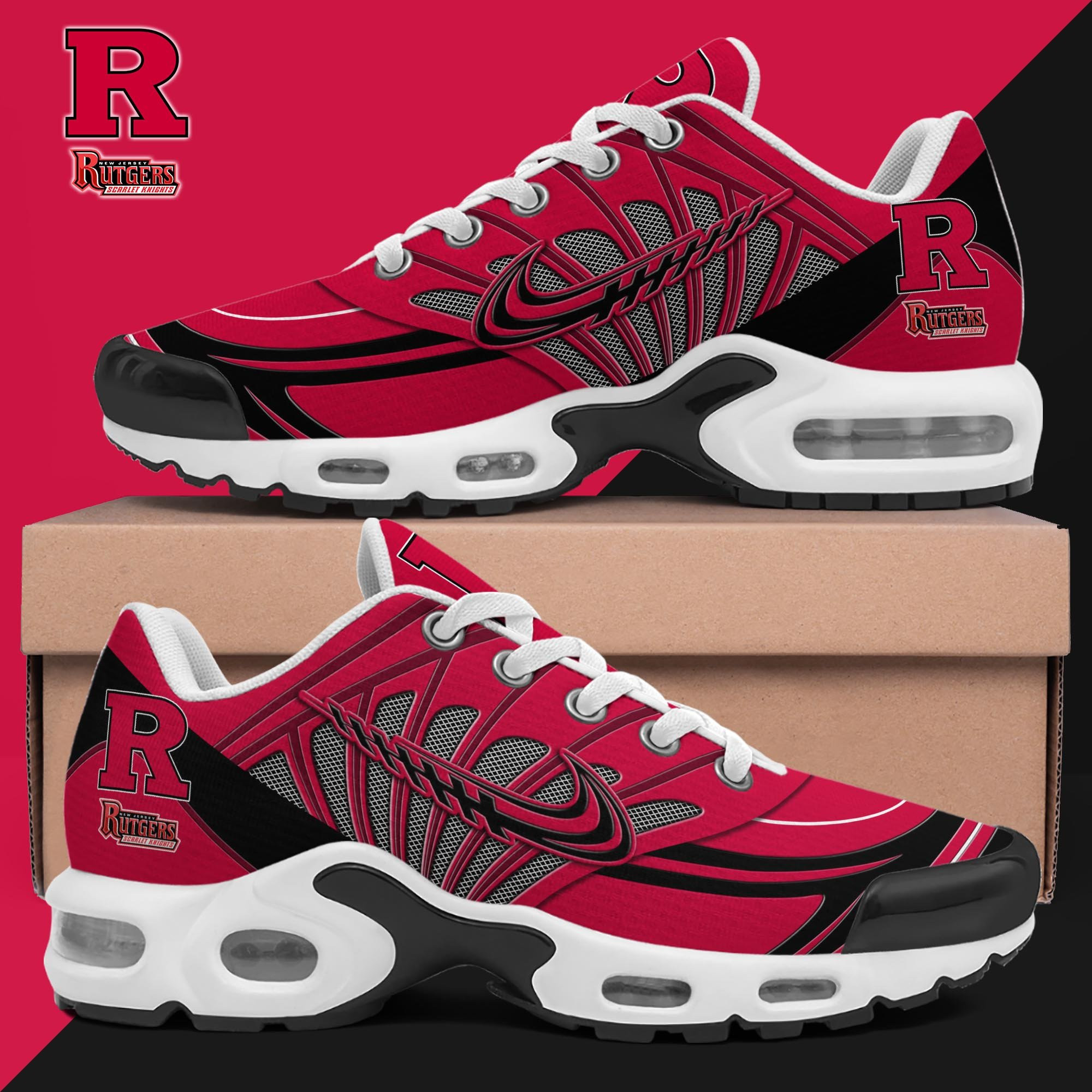 Rutgers Scarlet Knights TN Shoes 2026 Version Custom Name 135