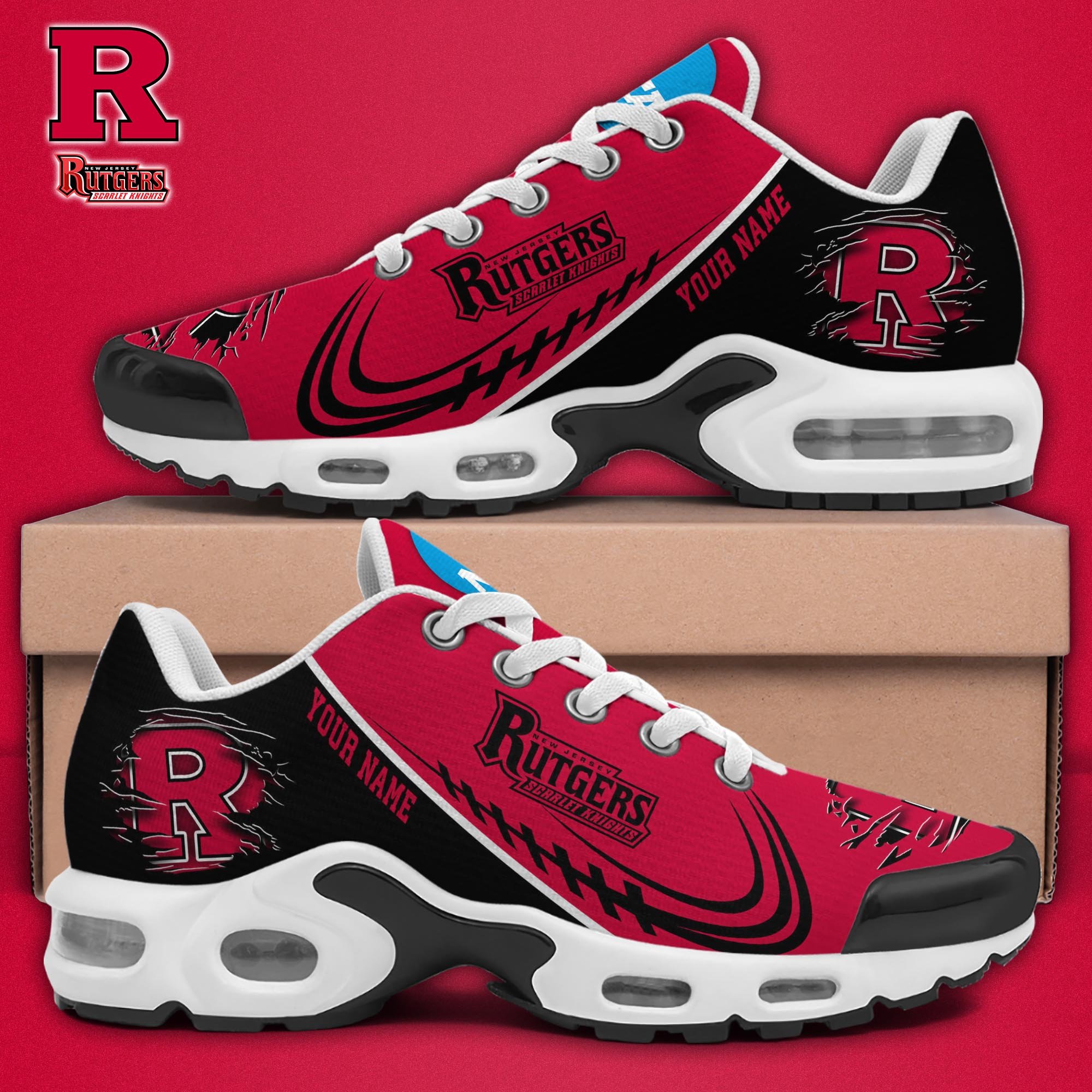 Rutgers Scarlet Knights TN Shoes 2026 Version Custom Name 