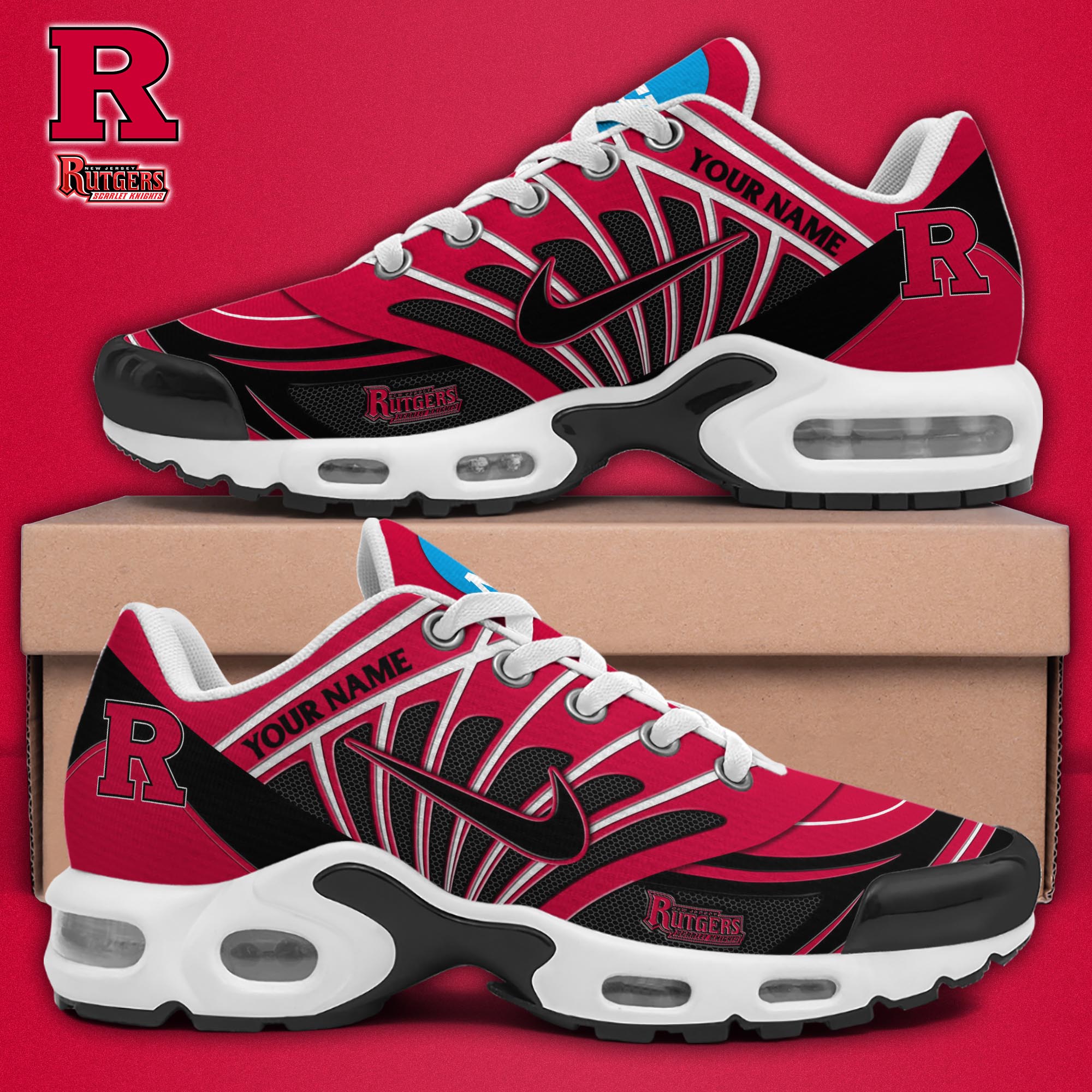 Rutgers Scarlet Knights TN Shoes 2026 Version Custom Name 