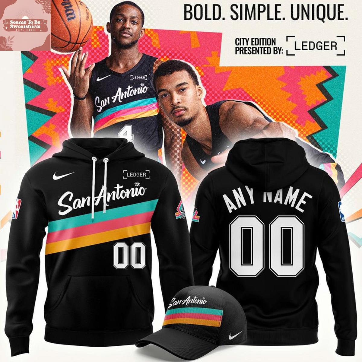 San Antonio Spurs Back To Black City 2026 Personalized Hoodie 