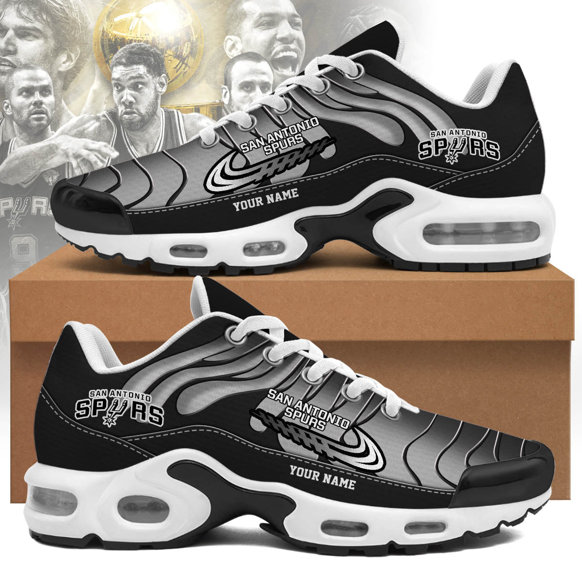 San Antonio Spurs Personalized Air Max Shoes