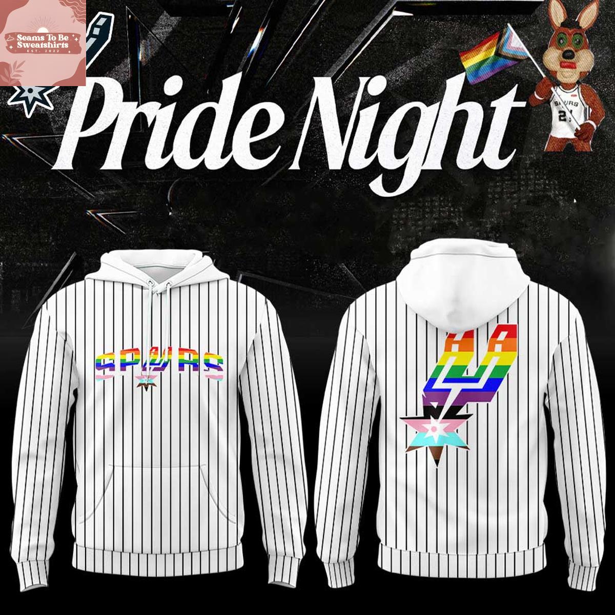 san antonio spurs x pride night 2026 vertical striped hoodie 8526