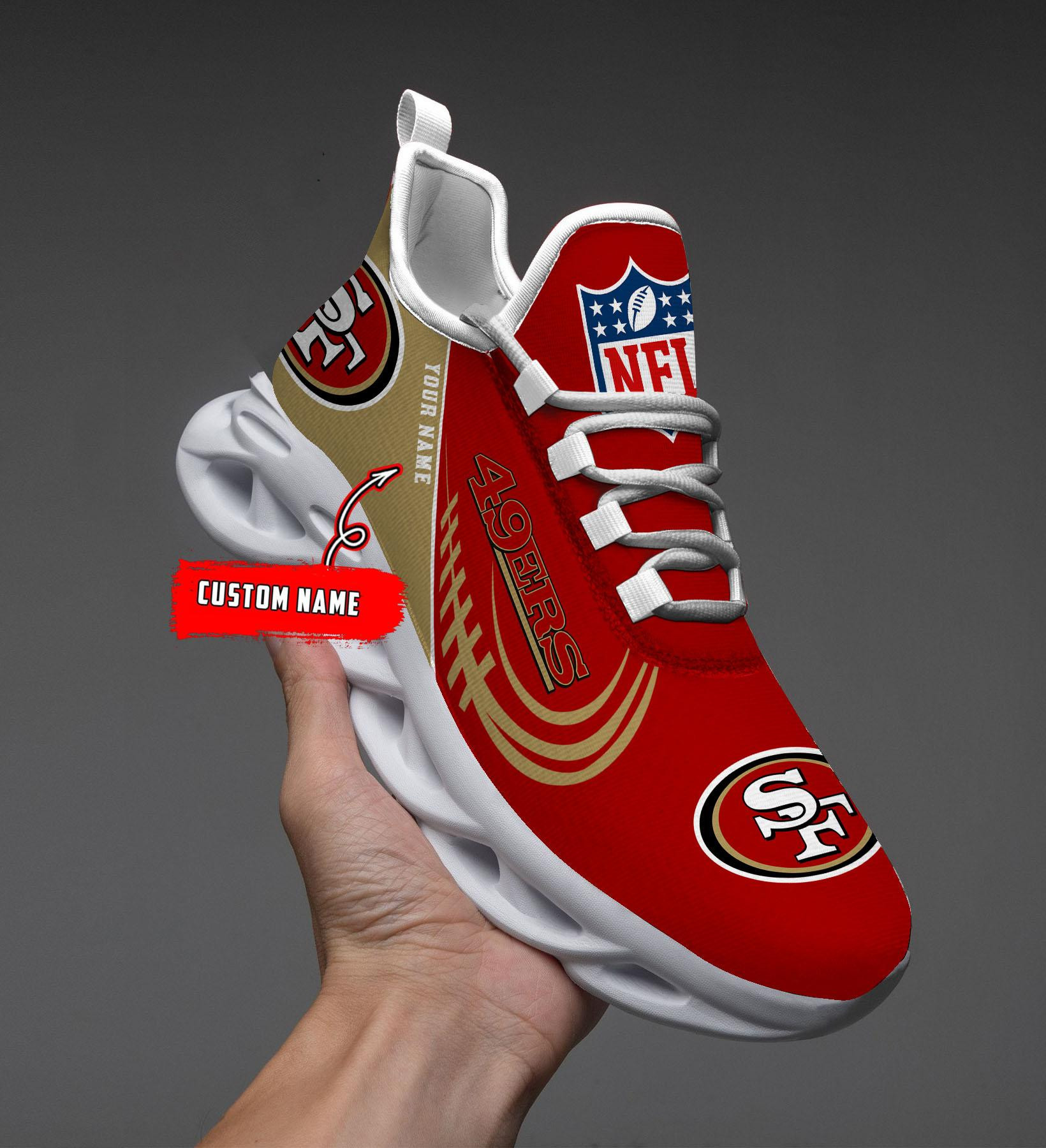 san francisco 49ers black max soul shoes 2026 versions custom name 630 3079 uuniq