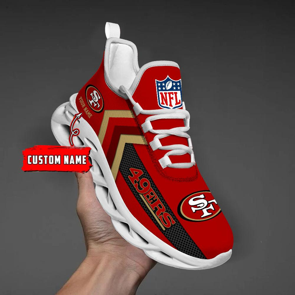 San Francisco 49Ers Black Max Soul Shoes 2026 Versions Custom Name 638