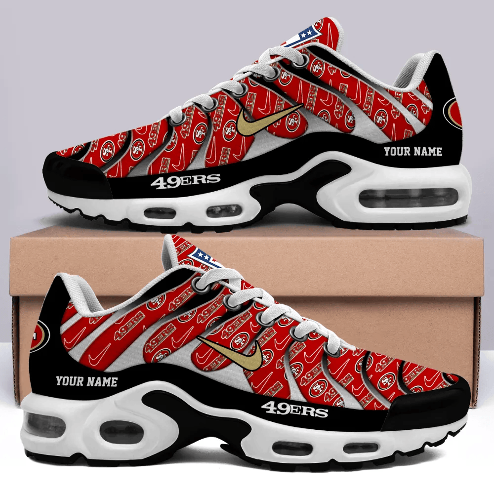 San Francisco 49ers Personalized Name Team Mix Colors V5 TN Air Max Shoes Air Cushion Sneakers