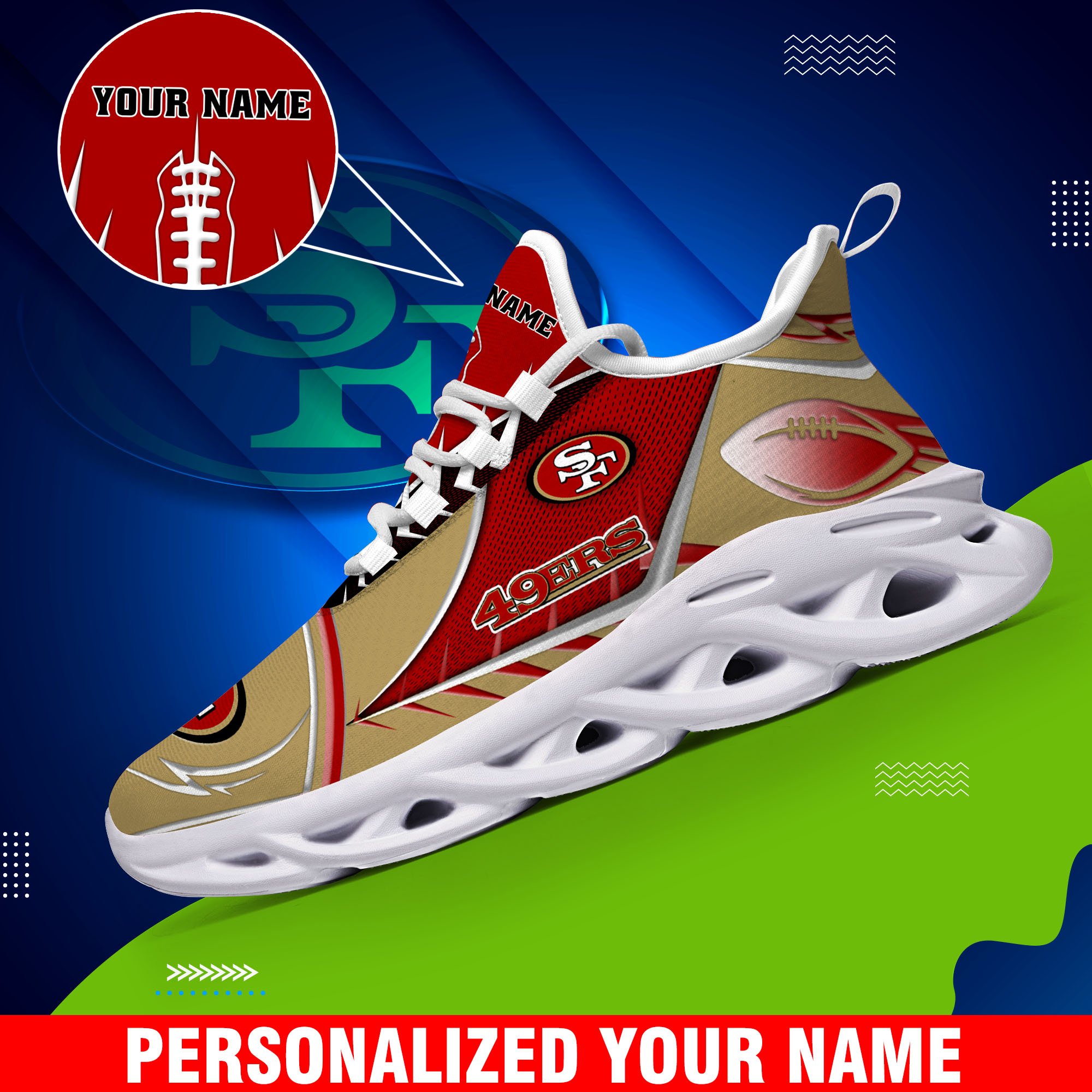 san francisco 49ers sport white c sneakers 2026 version personalized your name 528 9670 ok5ih
