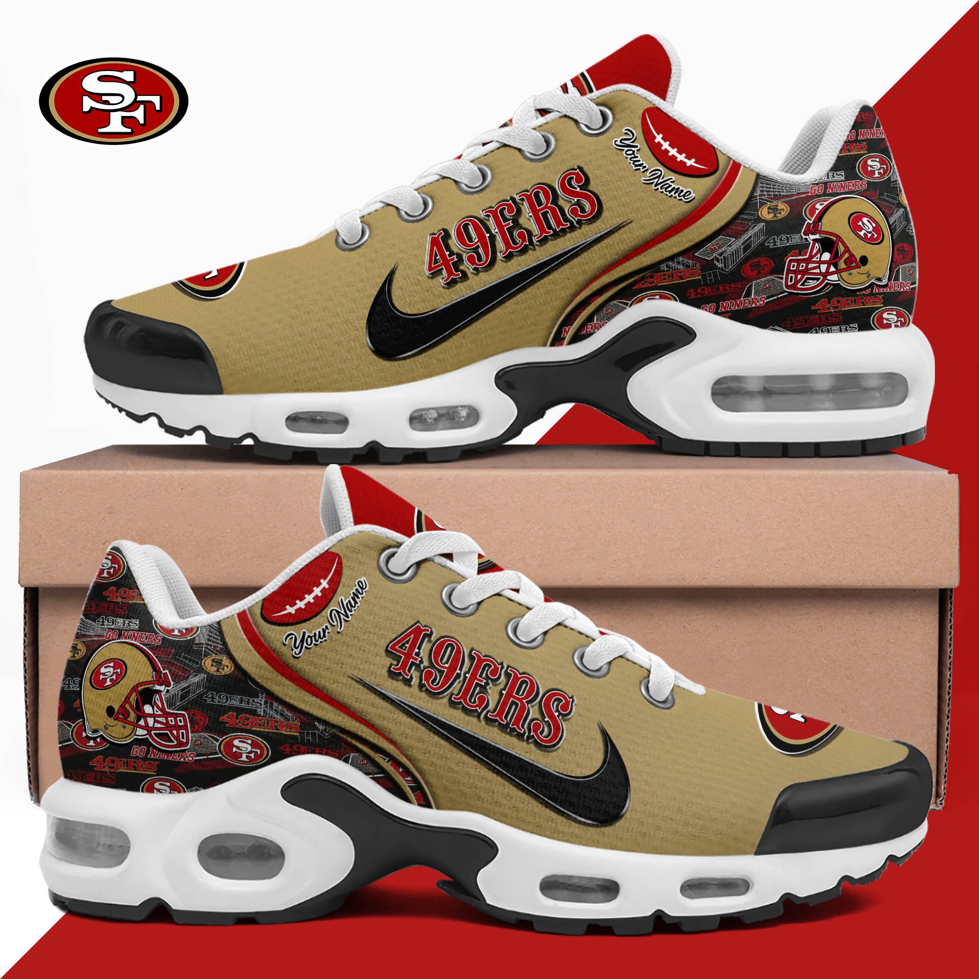 san francisco 49ers tn shoes 2026 version custom your name 499 1817 qoe5b
