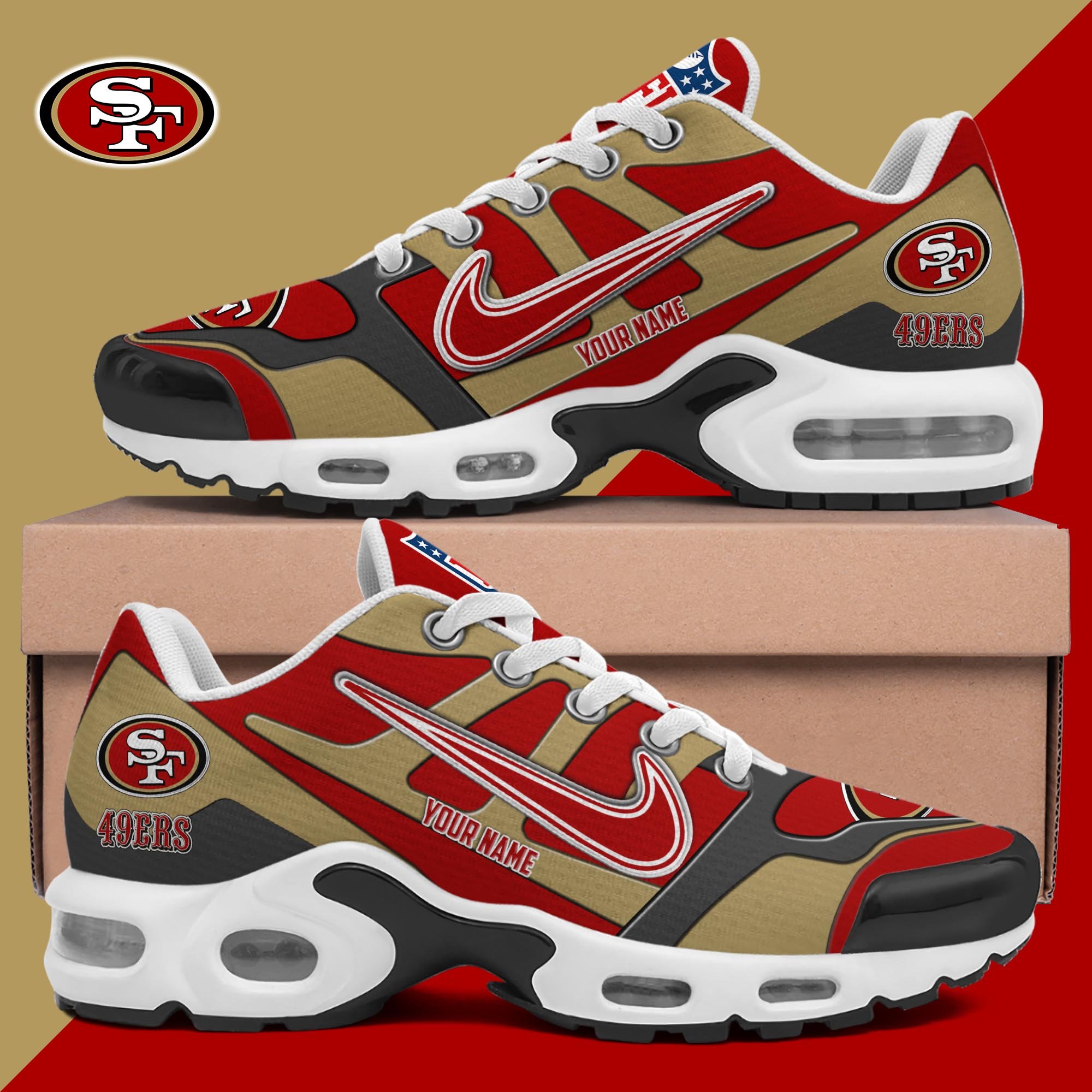 San Francisco 49Ers TN Shoes Custom Your Name 