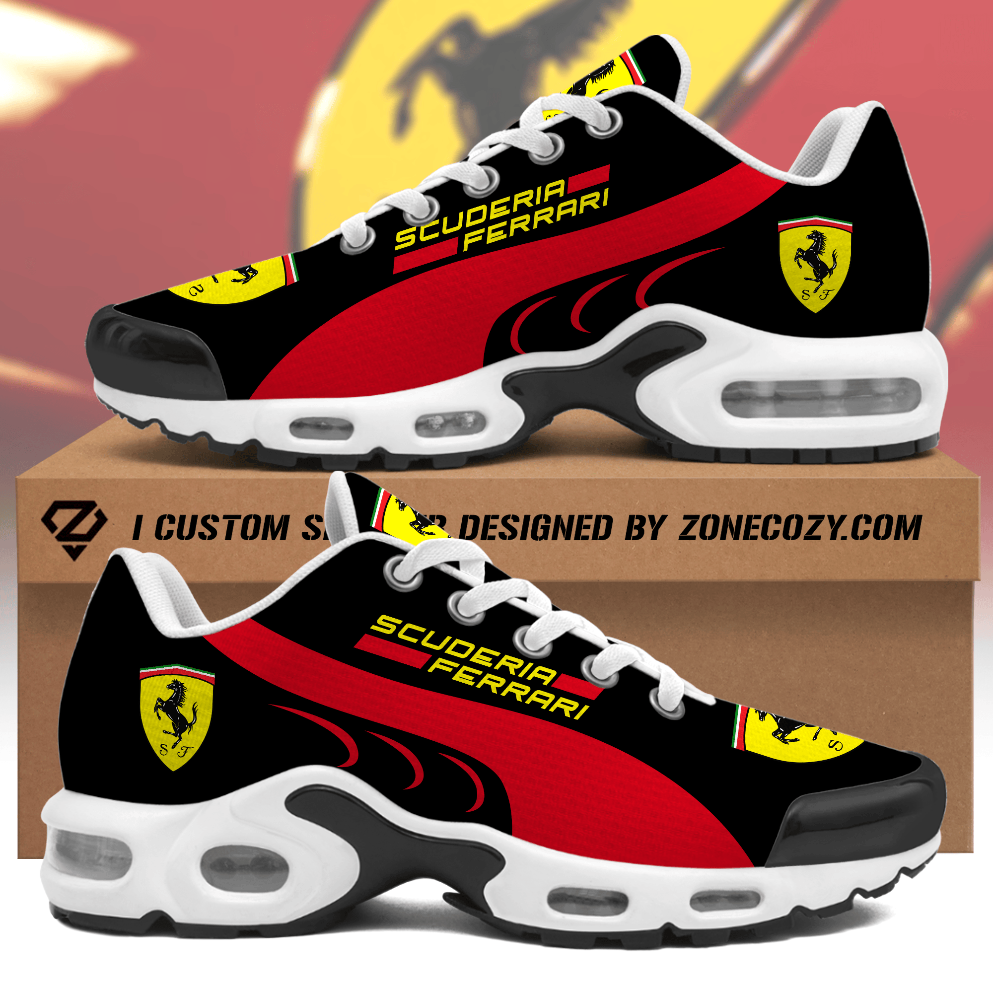 Scuderia Ferrari Motor Sport Team Air Cushion Red Sneaker