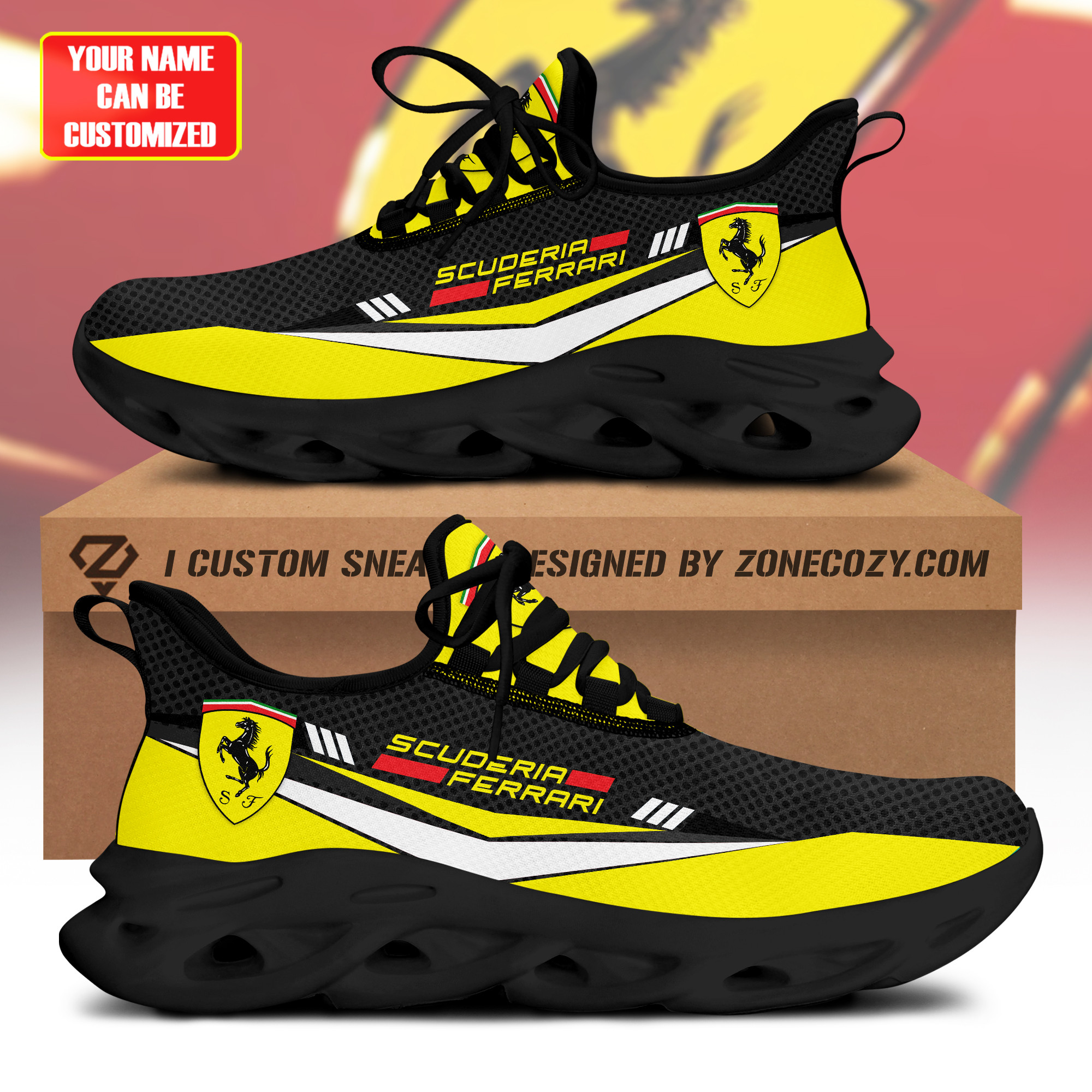 Scuderia Ferrari Q8 Chunky Custom Sneaker