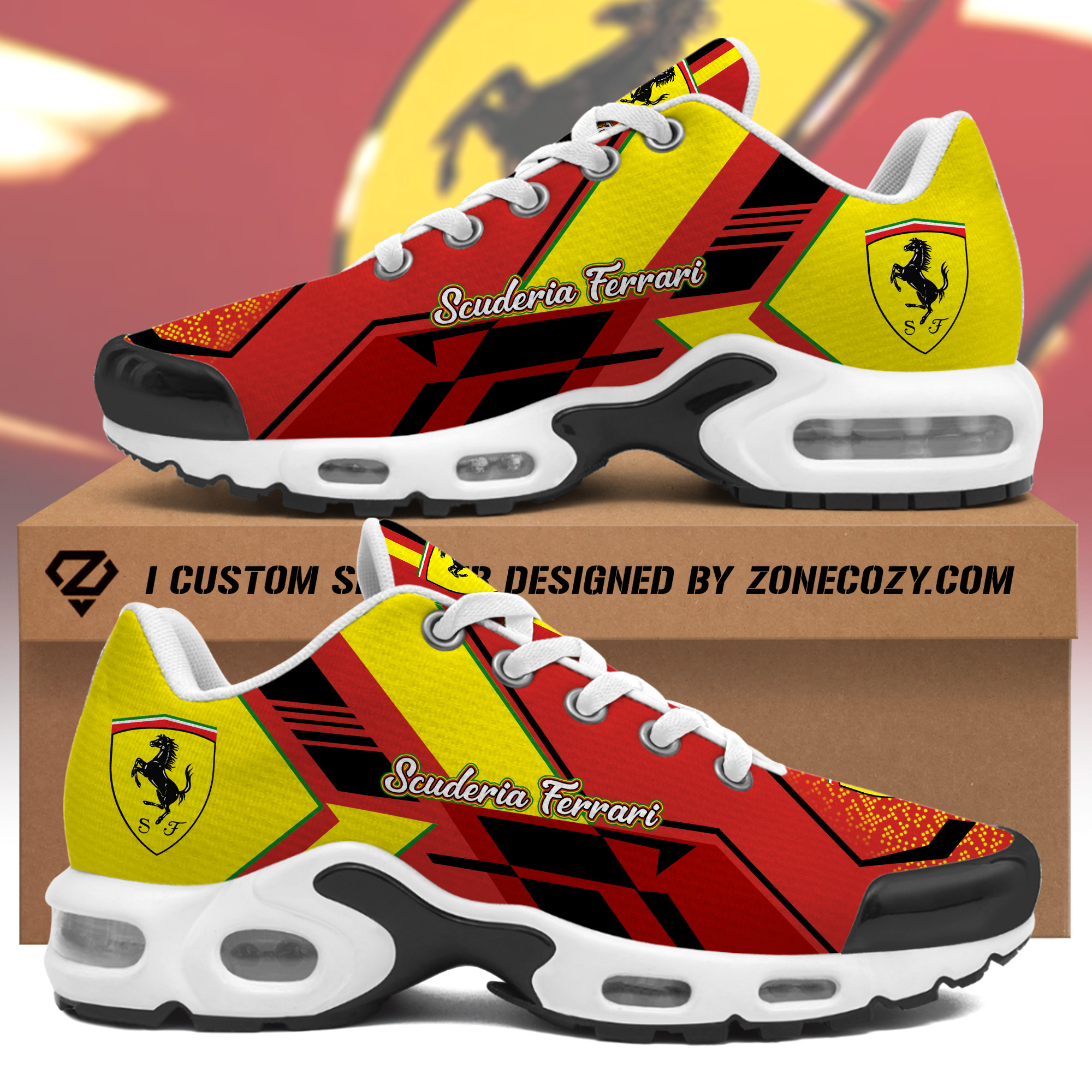 scuderia ferrari sport air cushion sneaker v5 5391 ediqi