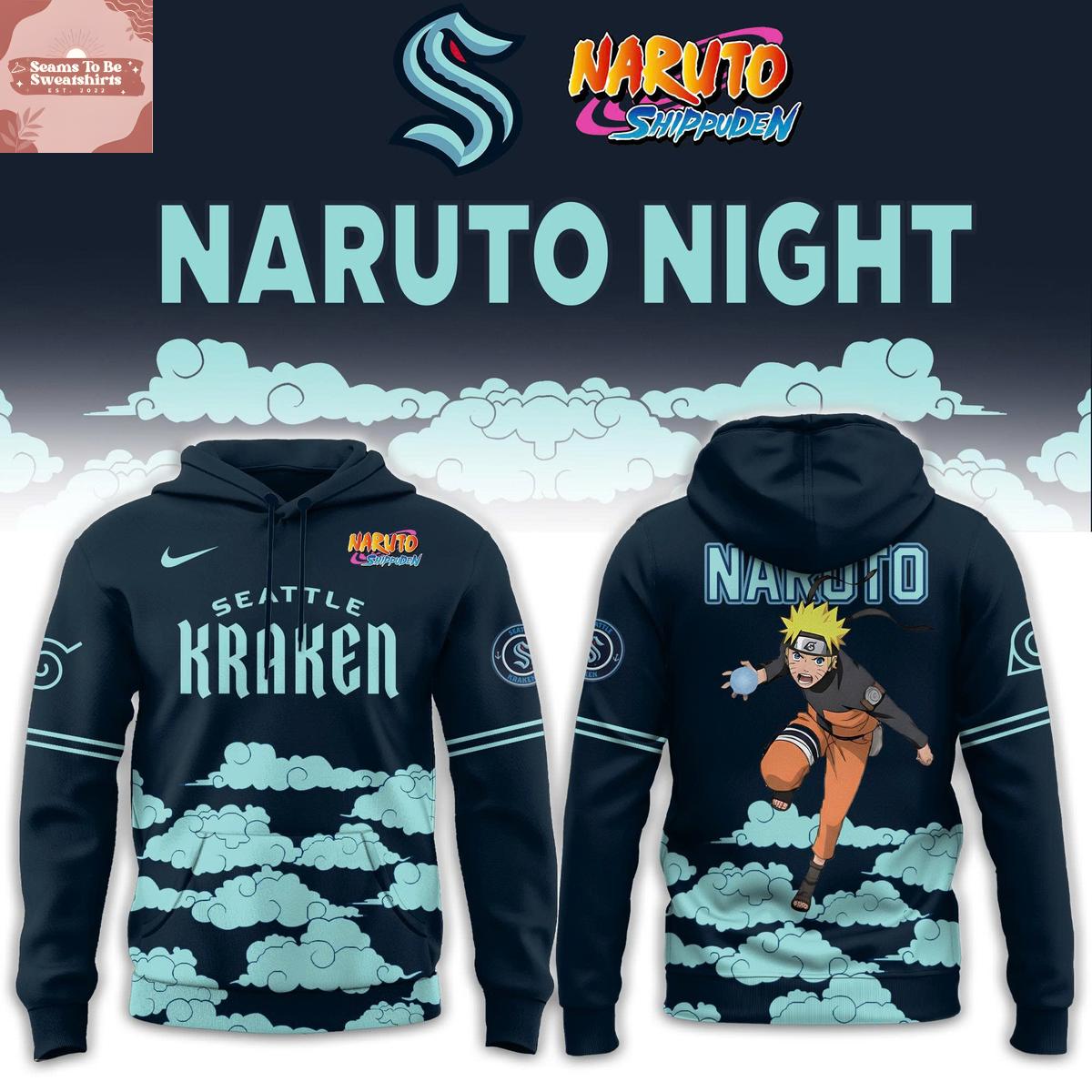 Seattle Kraken x Naruto Shippuden Night 2026 Hoodie T-Shirt 