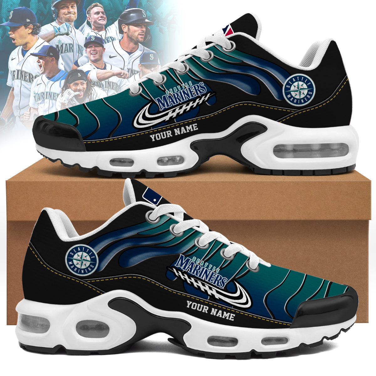 Seattle Mariners Personalized Air Max Shoes
