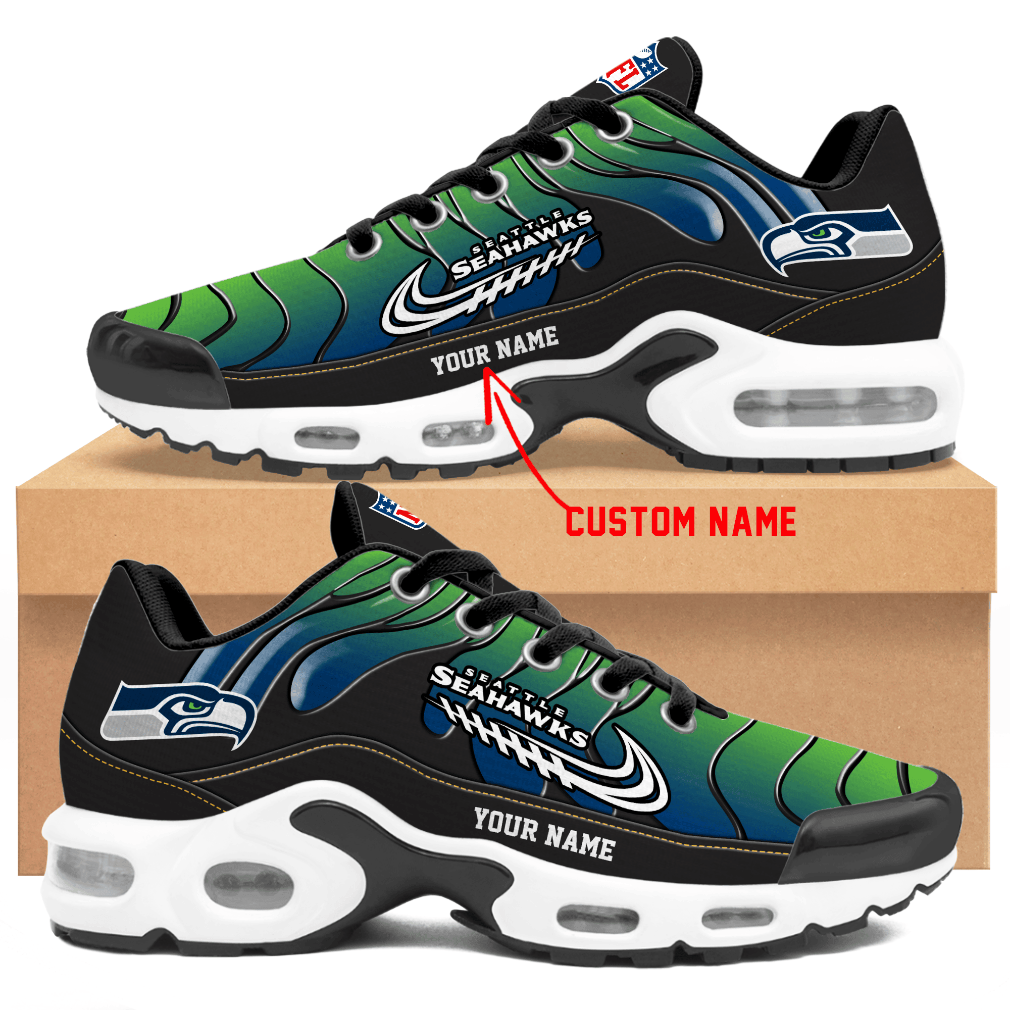 Seattle Seahawks  Personalized Air Max Shoes TD