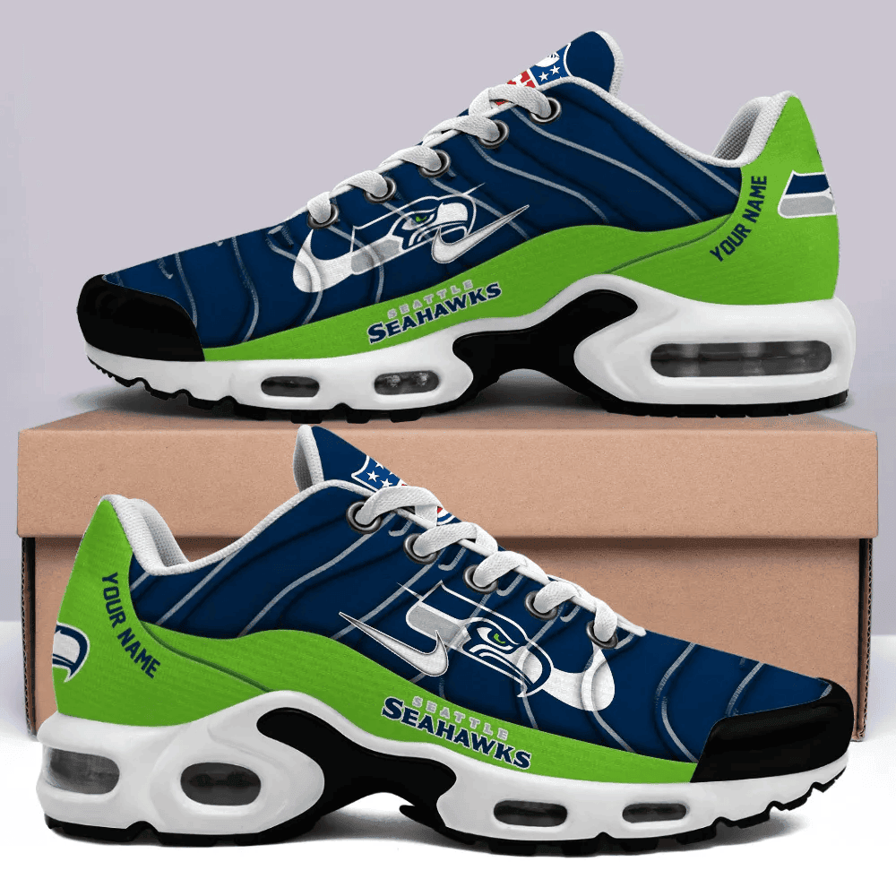 Seattle Seahawks Personalized Name Team Mix Colors V4 TN Shoes Air Cushion Sneakers