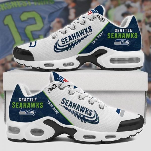 Seattle Seahawks Personalized Name Team Mix Colors Wing Logo TN Shoes Air Cushion Sneakers