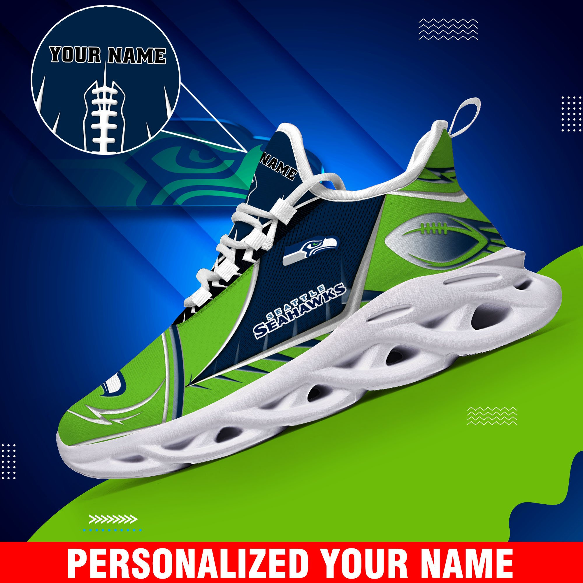 seattle seahawks sport white c sneakers 2026 version personalized your name 528 2413 e5gjr