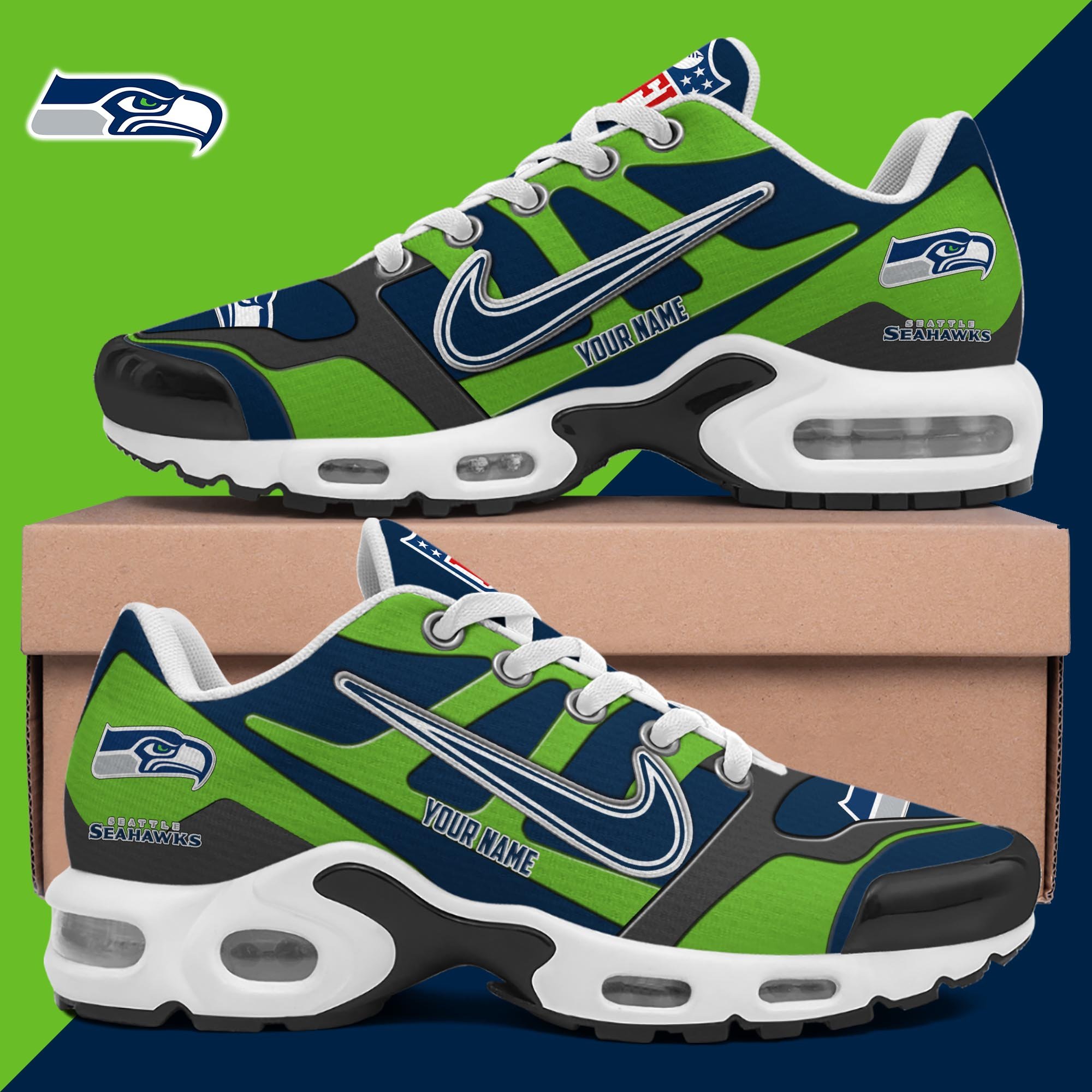 seattle seahawks tn shoes custom your name 6138 ecsjj