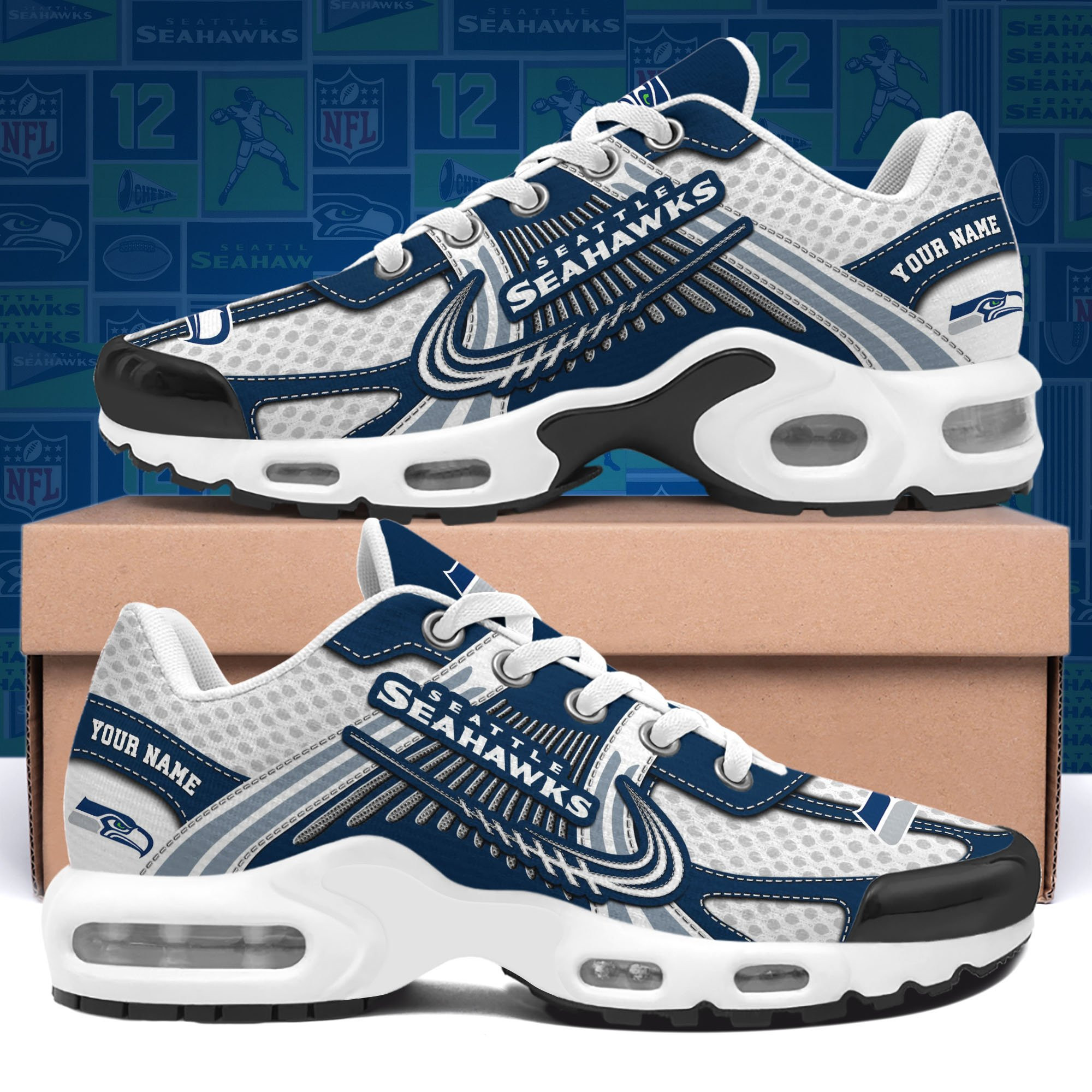 seattle seahawks tn shoes custom your name sport team shoes 8067